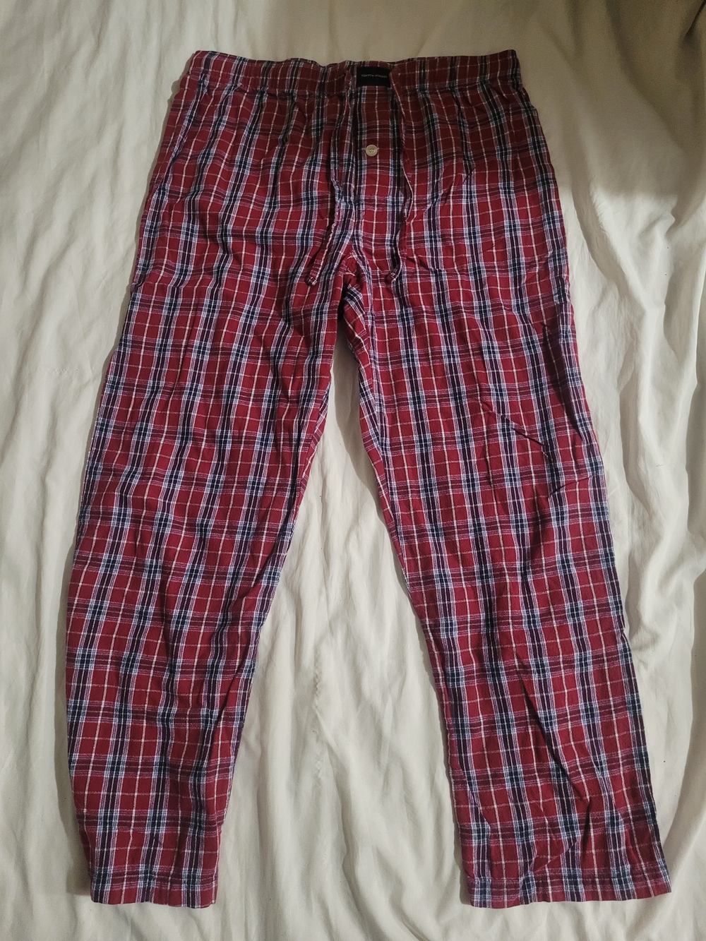 Tommy Hilfiger Red & Navy Plaid Joggers